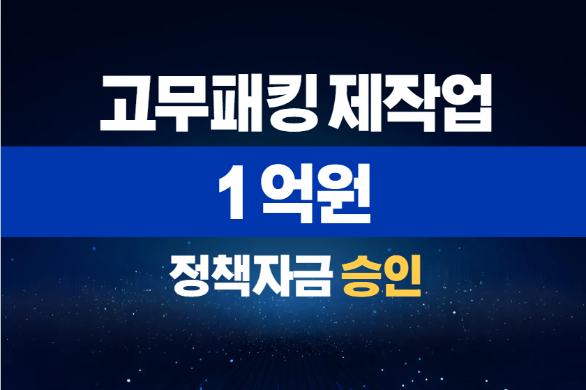 고무패킹 제작업 / 정책자금 1억 승인