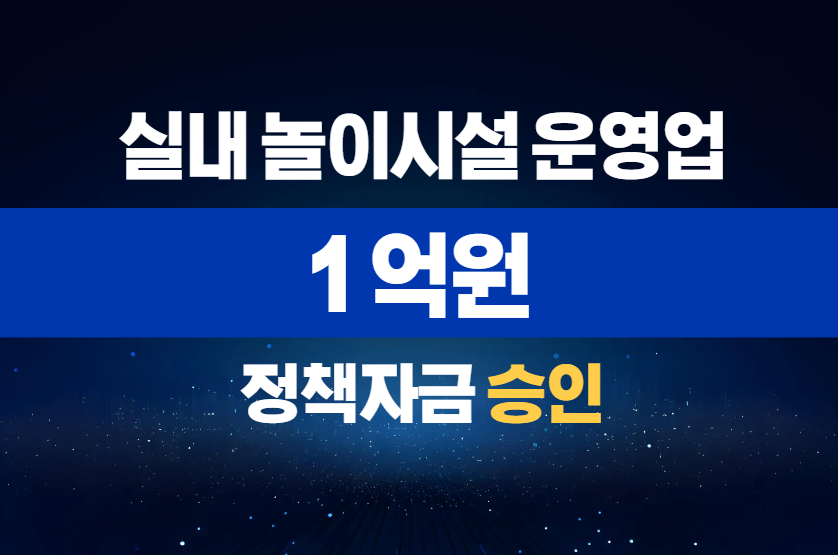 실내 놀이시설 운영업 / 정책자금 1억 승인