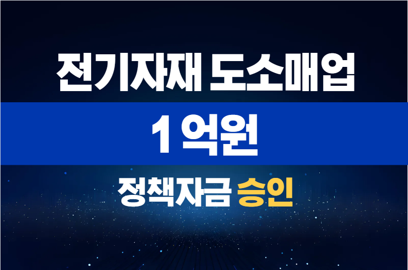 전기자재 도소매업 / 정책자금 1억 승인