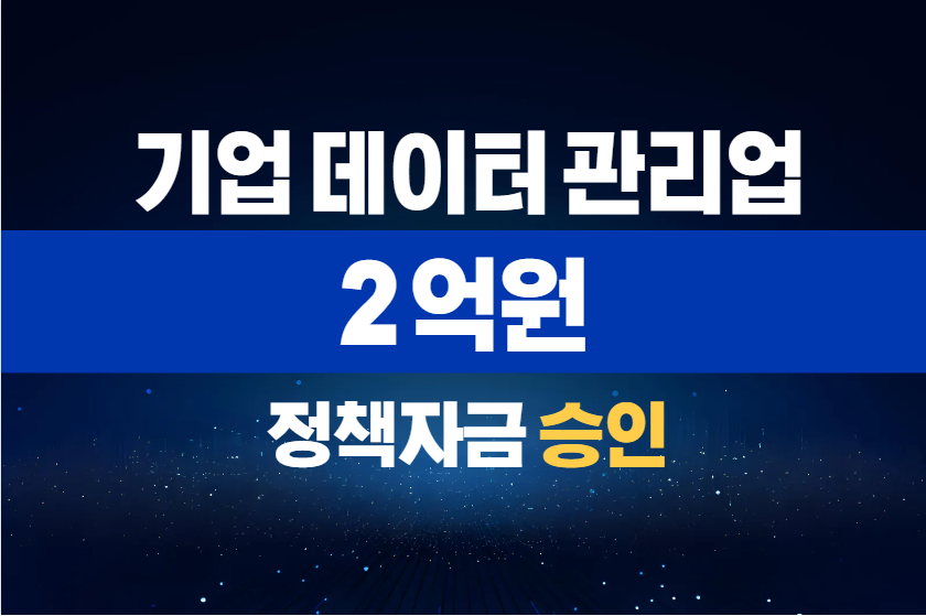 기업 데이터 관리업 / 정책자금 2억 승인